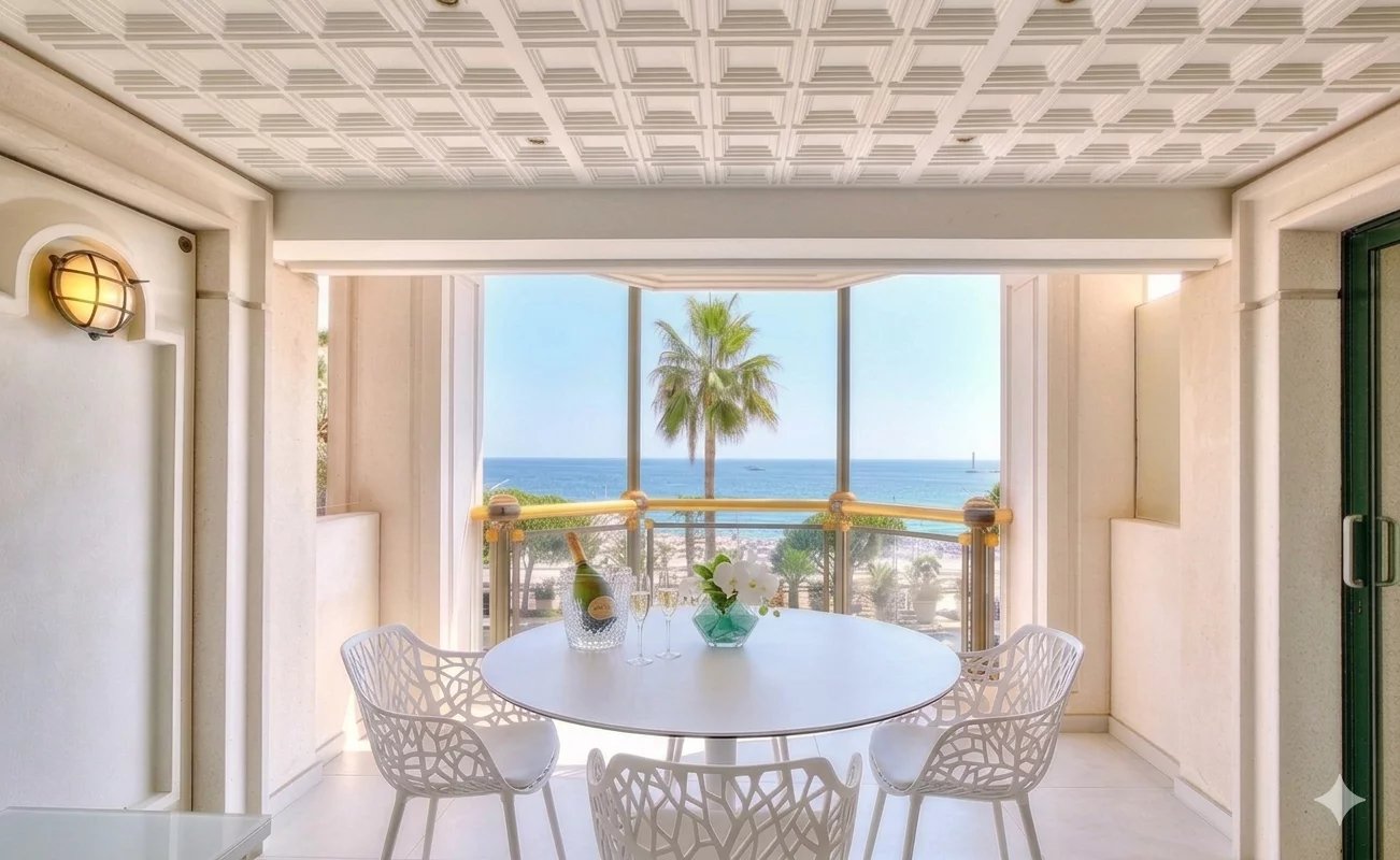 CANNES CROISETTE – EXCLUSIVITÉ – LE RELAIS DE LA REINE – 4 PIÈCES D’EXCEPTION – VUE MER PANORAMIQUE