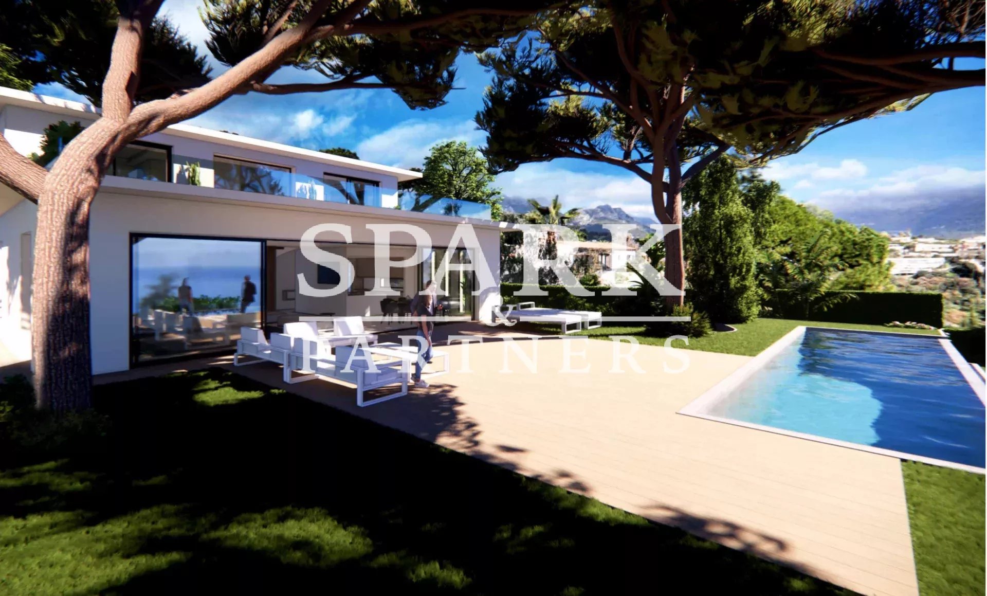 Roquebrune-Cap-Martin - New villa with panoramic sea view