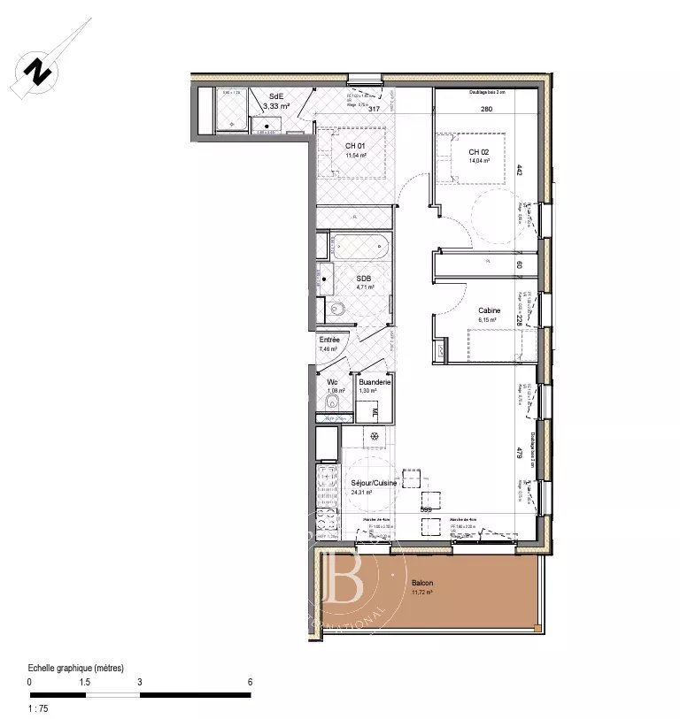 Photo of T3+ | 73 sq m | 2nd Floor with balcony, Parking, and Cellar