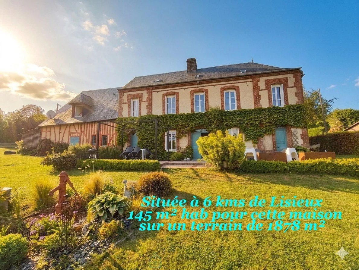 6 kms Sud-Est de Lisieux-  Belle demeure du 19ème de 145 m² hab