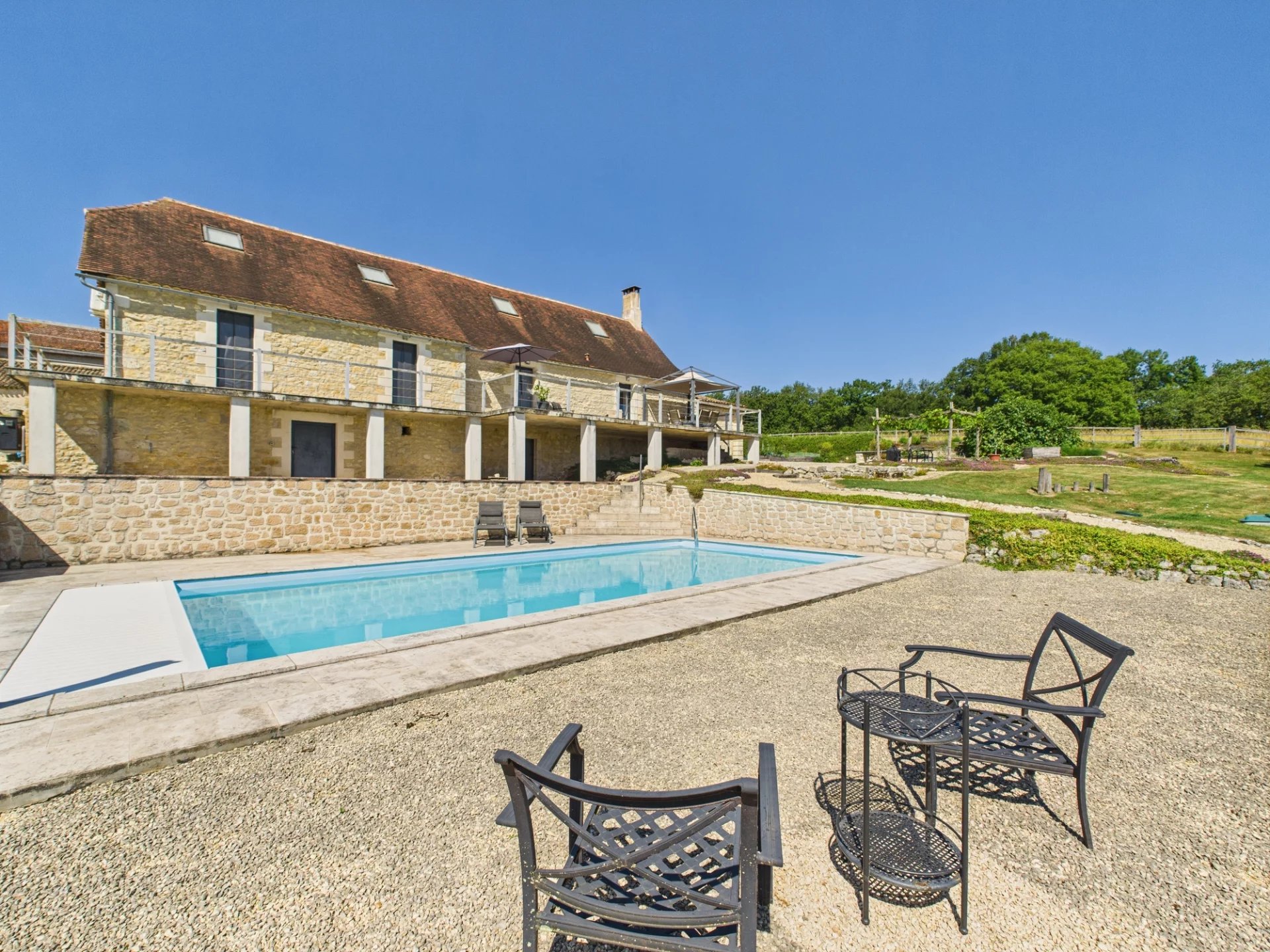 Charming Restored Farmhouse with Land, Pool and Outbuildings