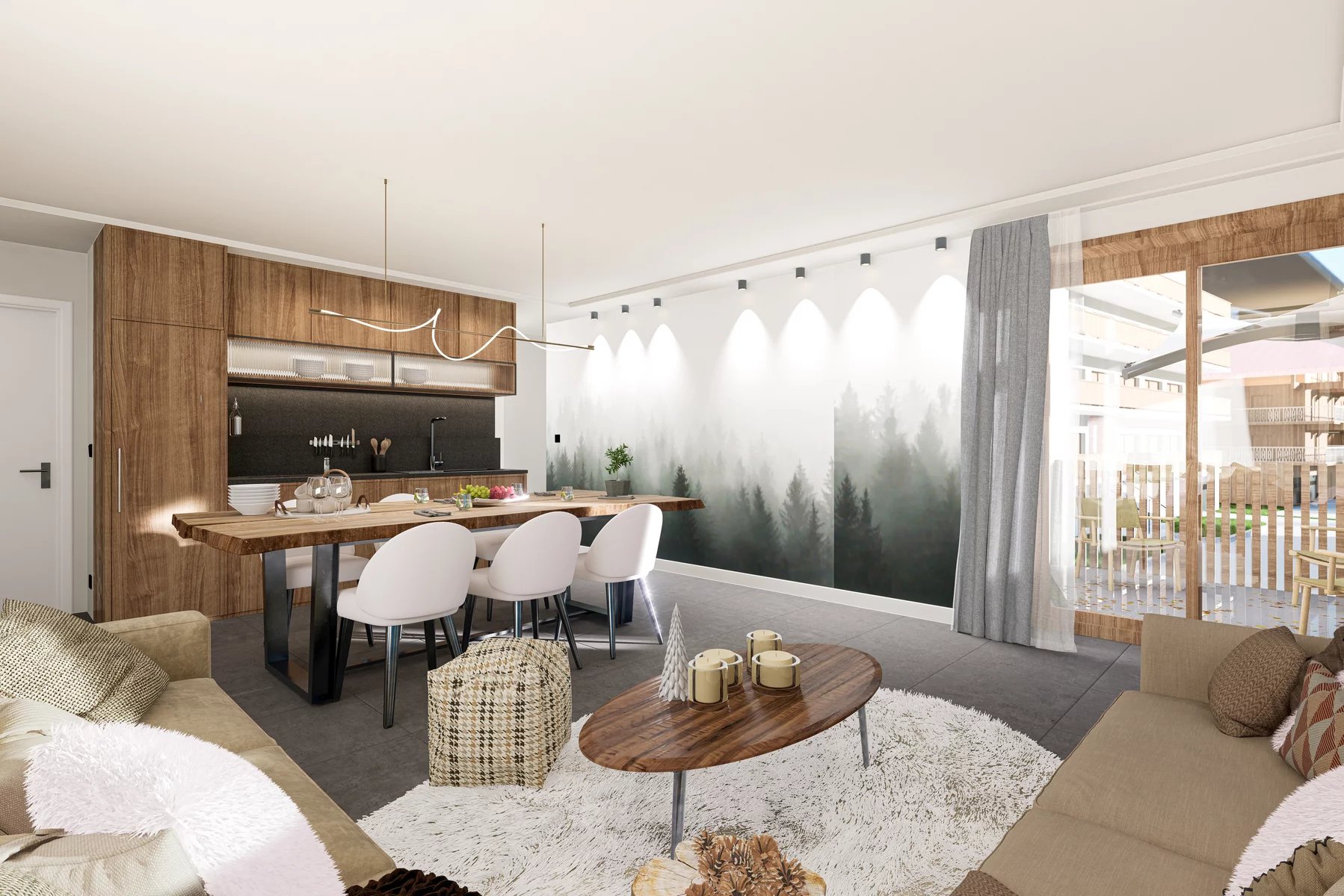 LES GETS - Luxury  new build 3 bedroom apartment Les Gets Accommodation in Chamonix