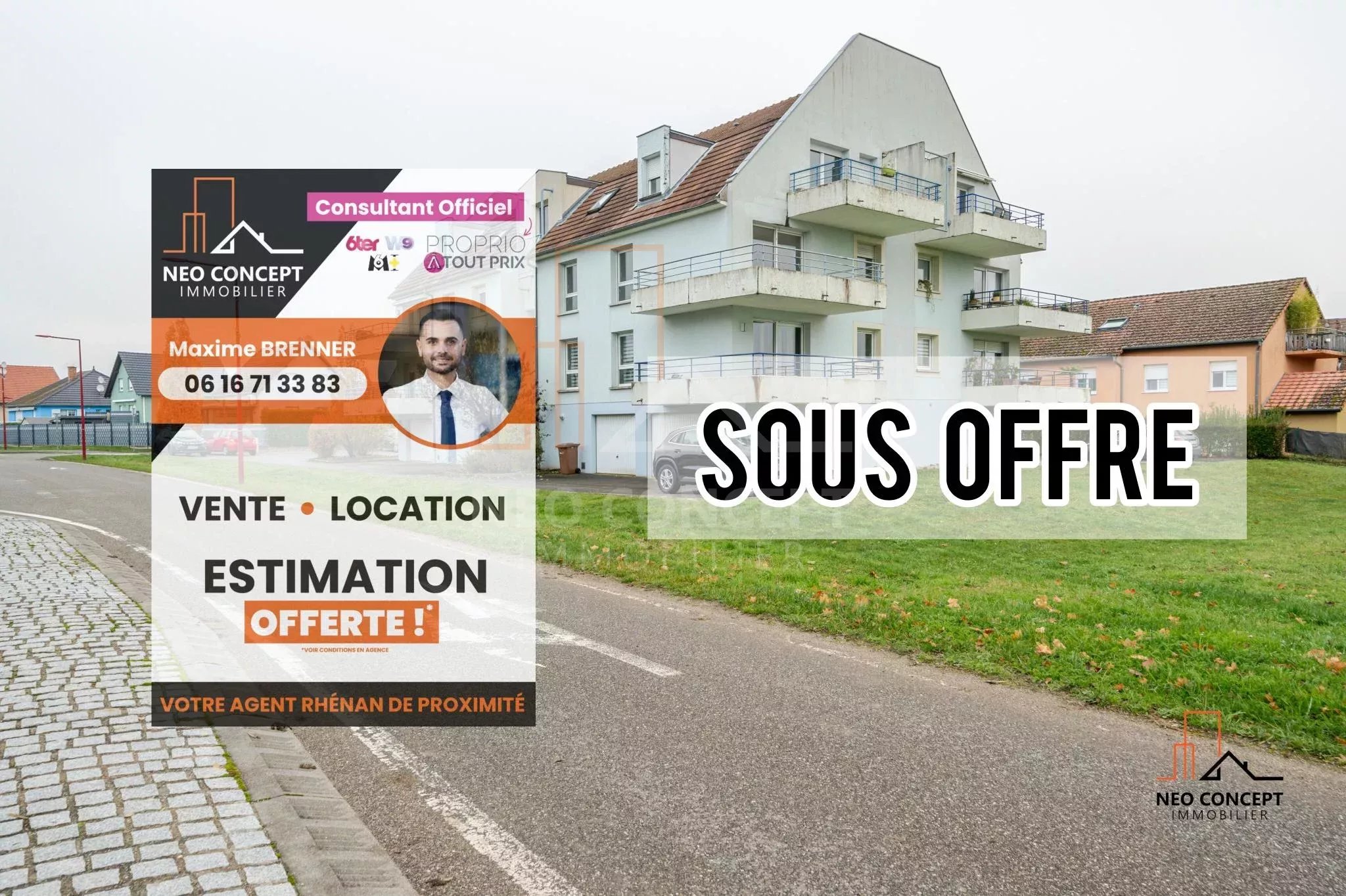 * SOUFFLENHEIM - Beau F3 à rafraichir avec cave, place de parking et garage ! *