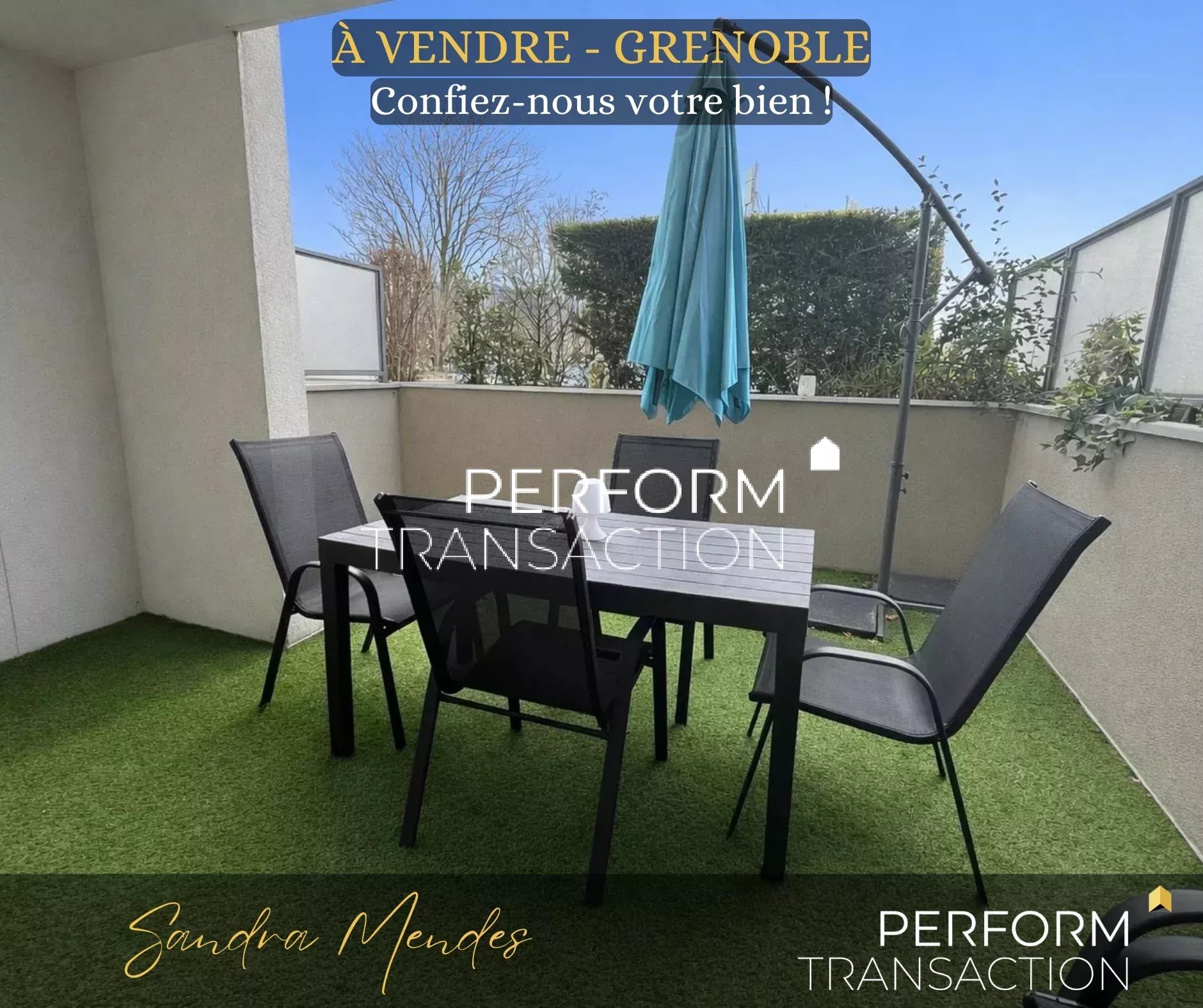 À VENDRE – Appartement T2 de 44 m² avec terrasses – Eybens (secteur calme)