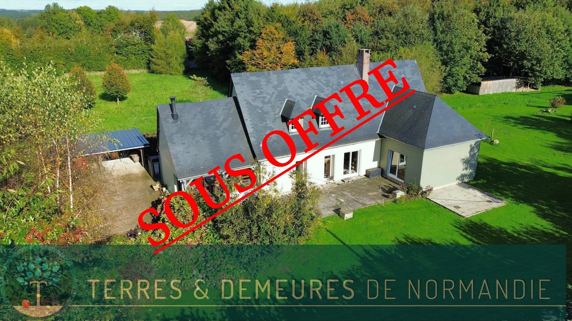 Longère rénovée de 171 m² et une dépendance de 75 m², située sur un magnifique parc clos et boisé de 2 hectares, Normandie, 76