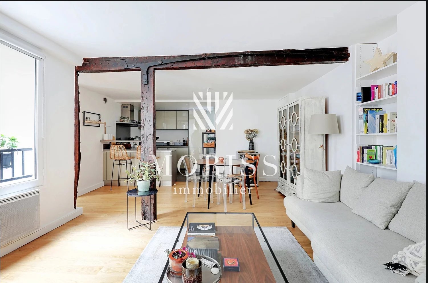 APPRTEMENT 2 PIÈCES ILE SAINT LOUIS-PARIS 4 - Image Array