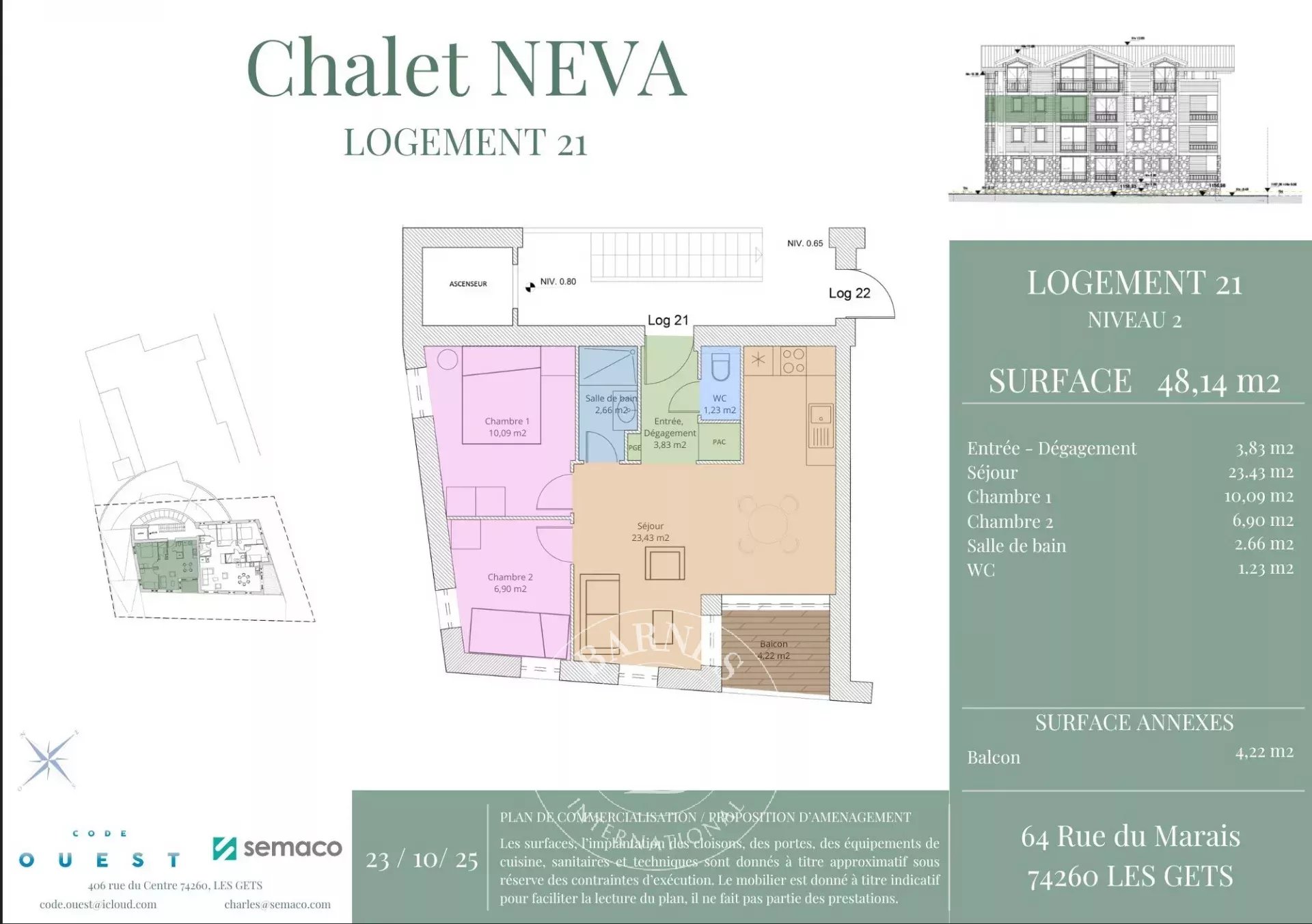 Photo of Les Gets - T3 apartment of 47 sqm - New building Center village