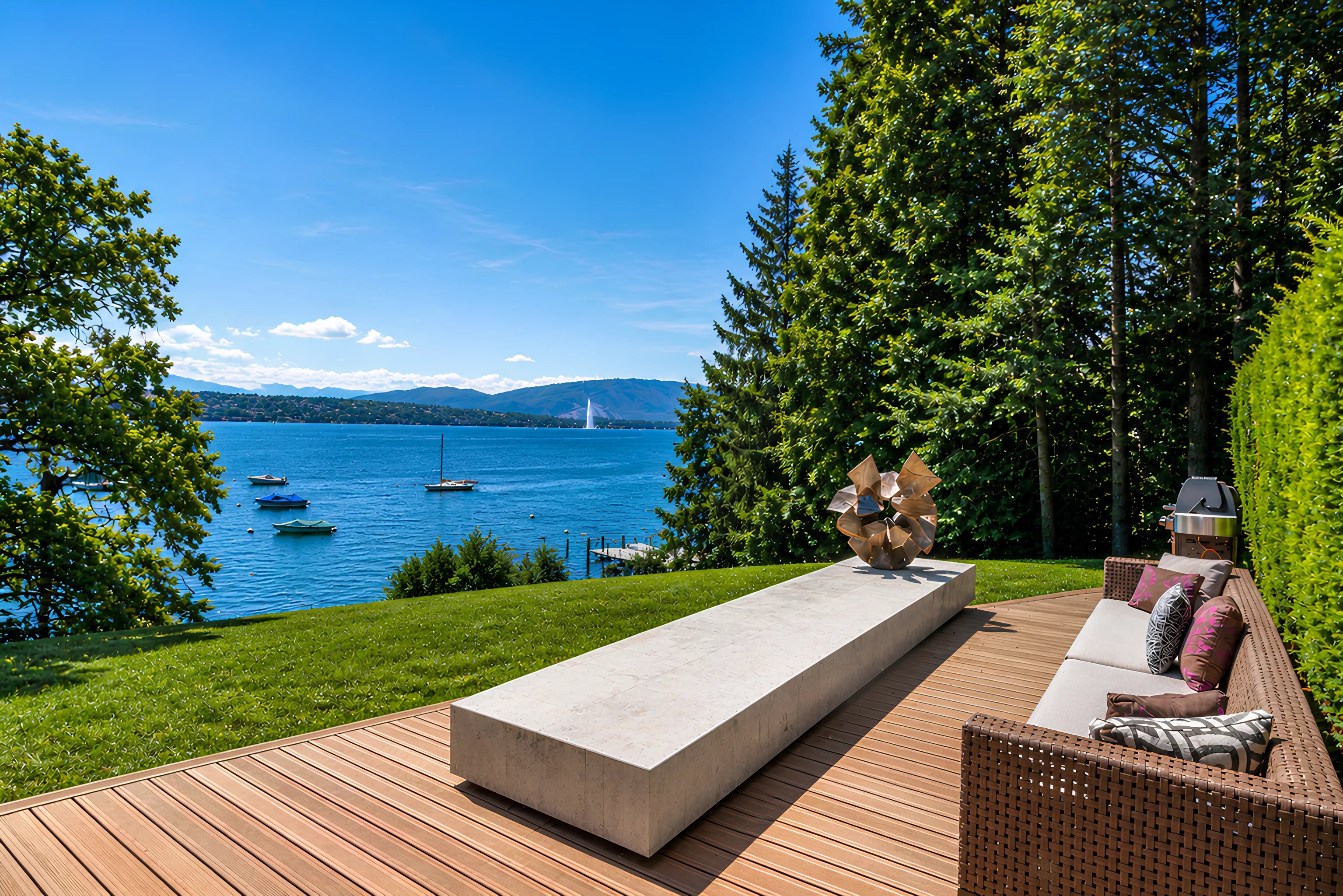 Splendid contemporary waterfront property