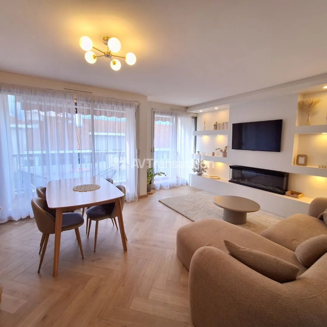 T2 rénové 55m² –Balcon 7 m² –Meublé -Cave – Gratte-Ciel