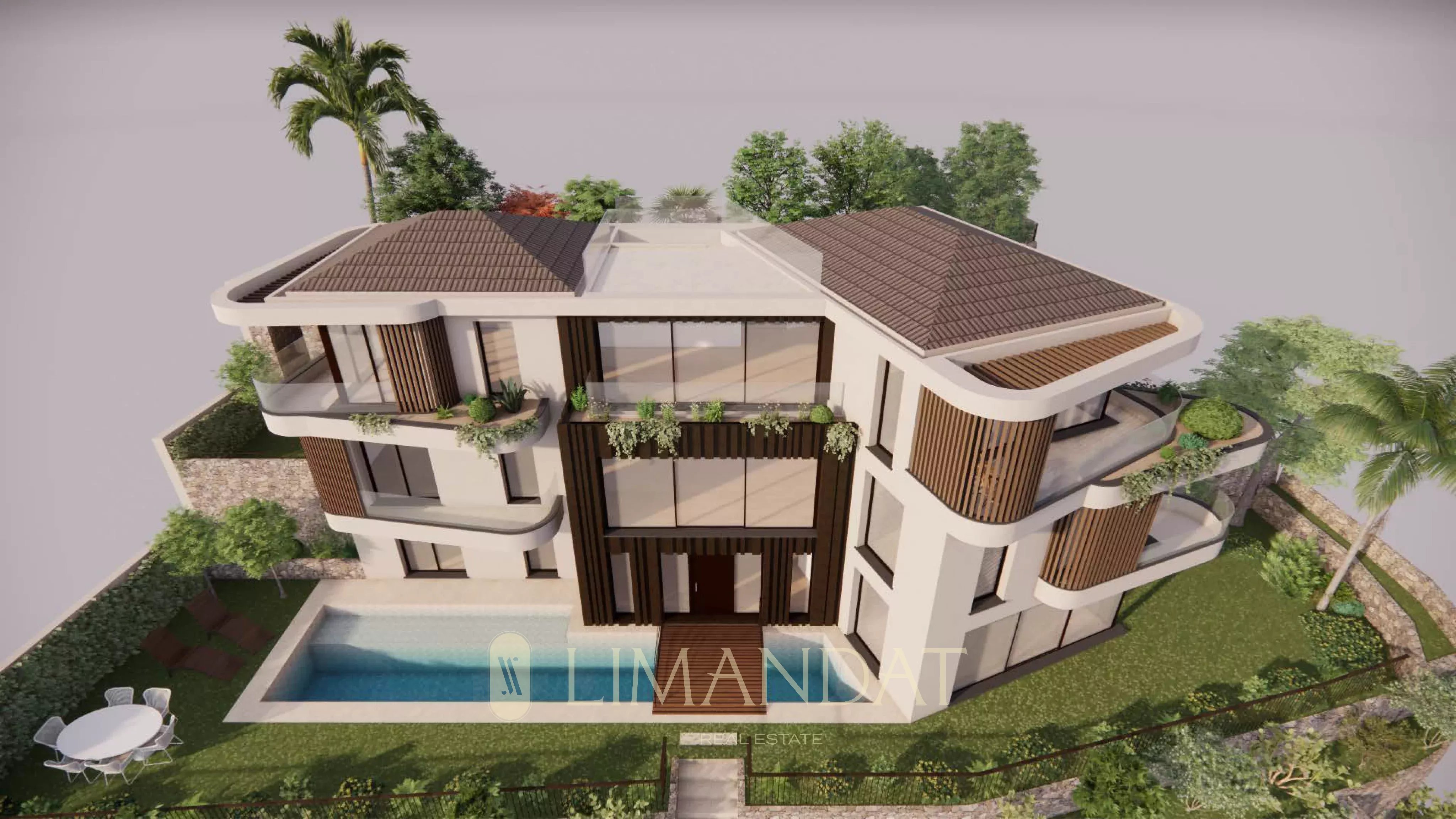 ROQUEBRUNE CAP MARTIN, 2 minutes from Monaco - EXCEPTIONAL CONTEMPORARY VILLA PROJECT 400 M² GARAGE 236 M² – 180° PANORAMIC SEA VIEW