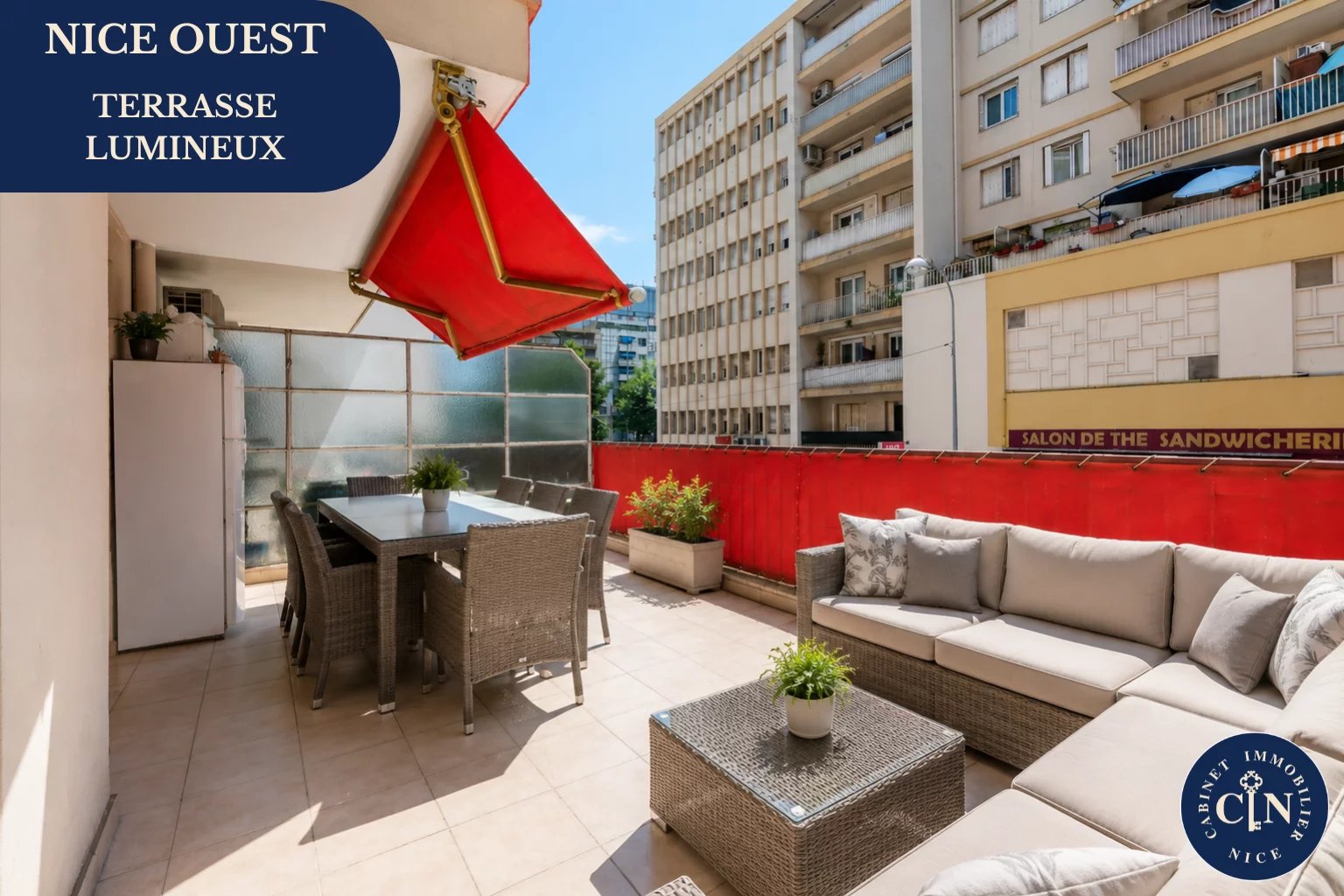 3 pièces 62 m² - Grande terrasse ouest - Saint-Augustin