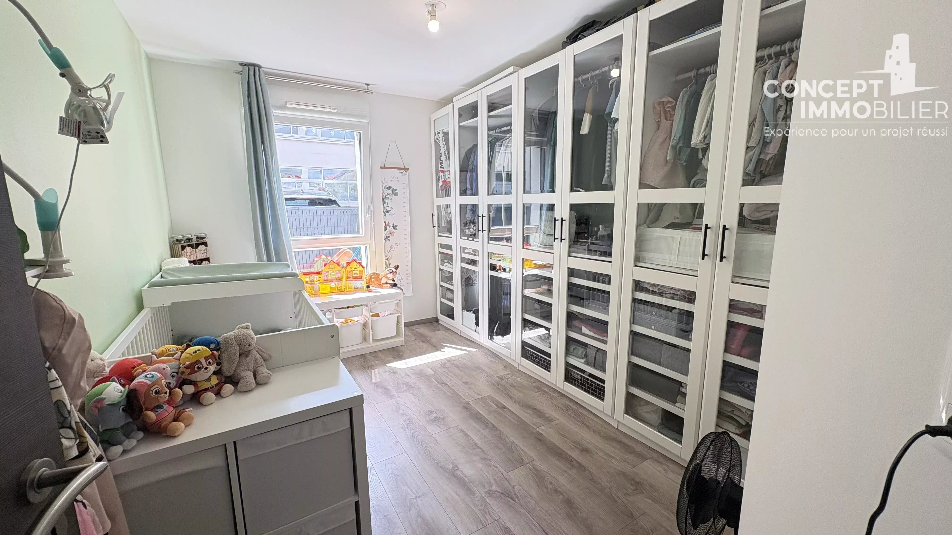Appartement F3, 2 chambres, parking et cellier