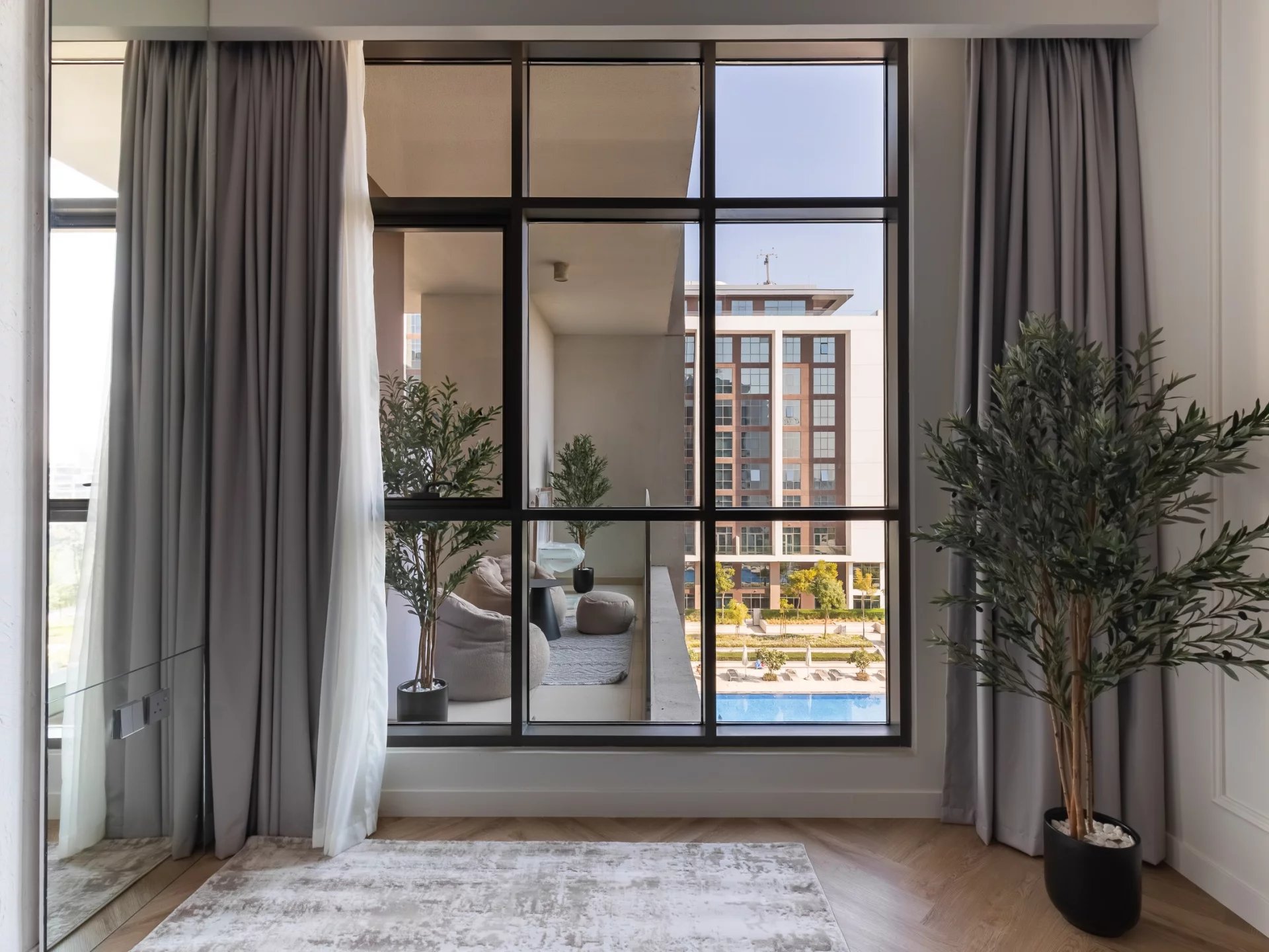 Fully Furnished 2-Bedroom Apartment with Pool & Park Views