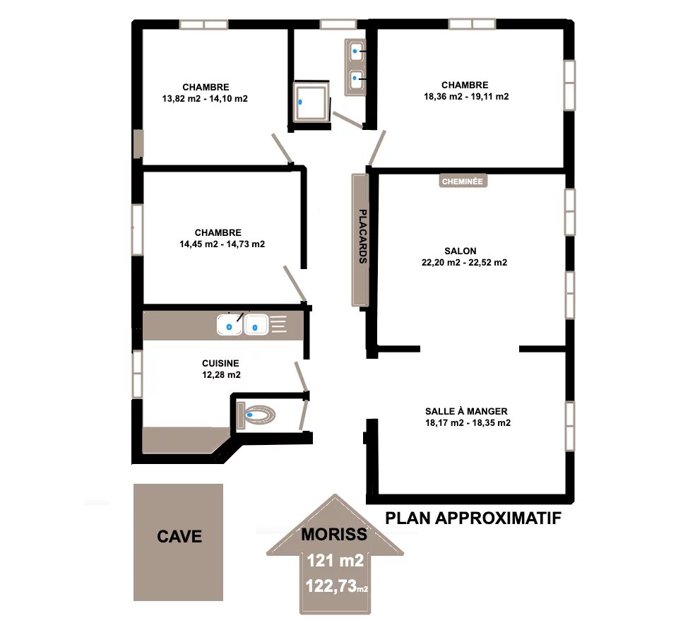 SAINT-MANDÉ - APPARTEMENT TRAVERSANT DE 5 PIÈCES AVEC CAVE - Image 1
