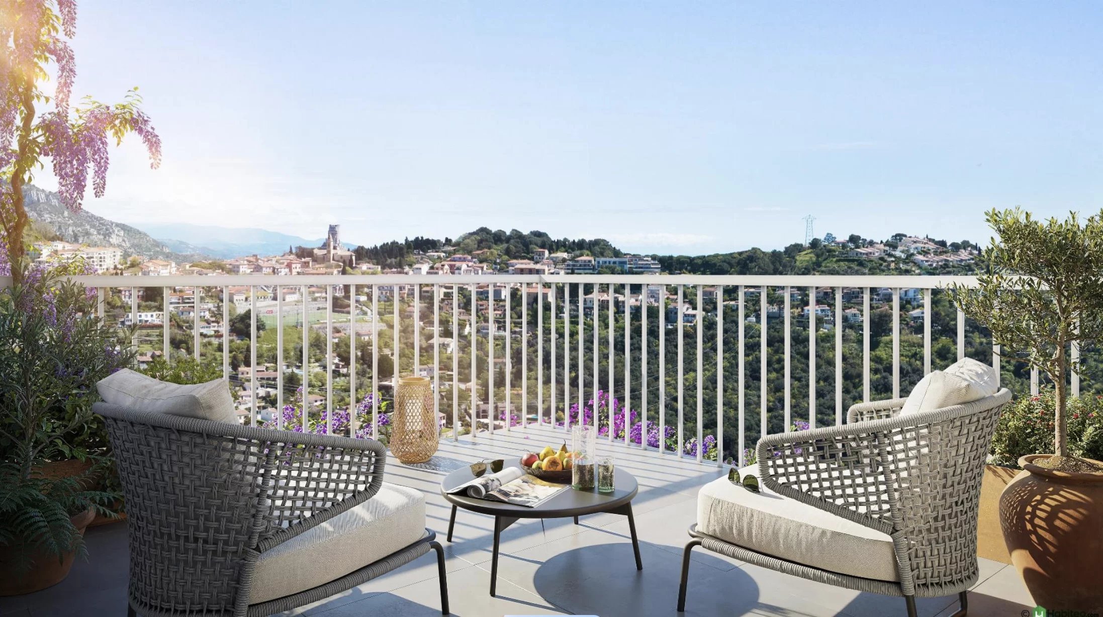 NEW, LA TURBIE - 2-BEDROOM APARTMENT OF 80M2, TERRACE, GARDEN, PARKING, SWIMMING POOL