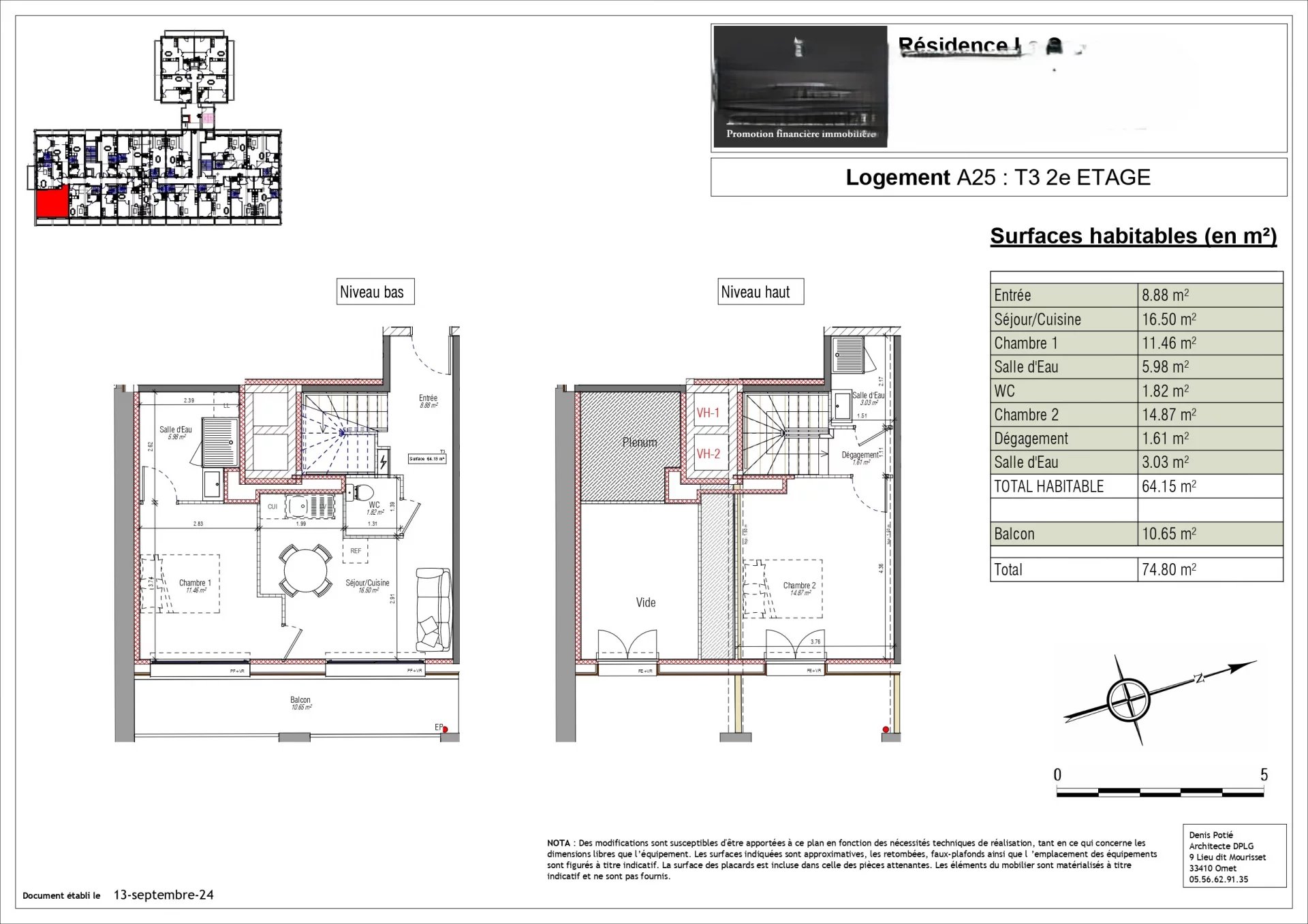 DUPLEX T3 70m² avec balcon - CENTRE VILLE