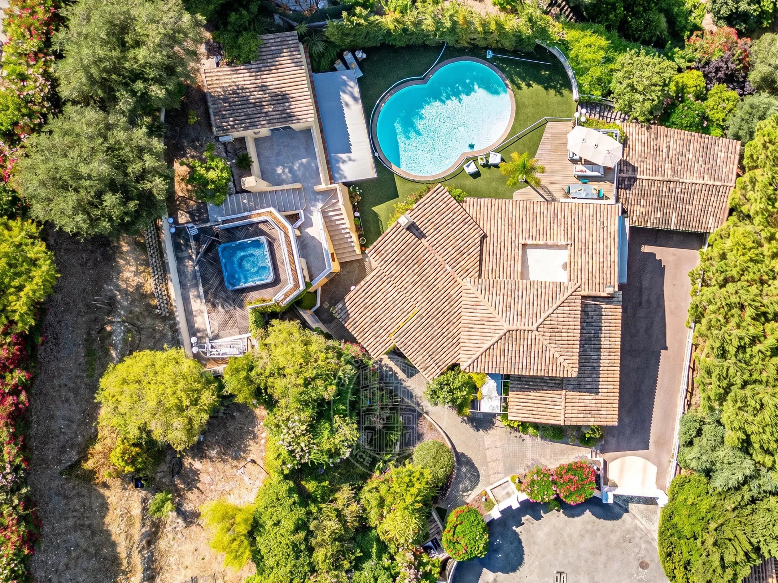 NICE - Domaine sécurisé « La Colle Saint-Pierre » - Jolie villa avec piscine, cinéma, hammam, salle de sport et spa.