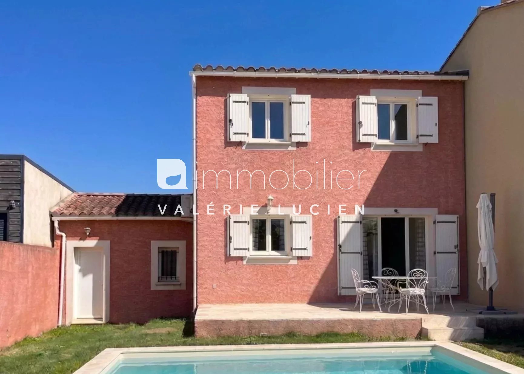 Bright house with a swimming pool and terrace
