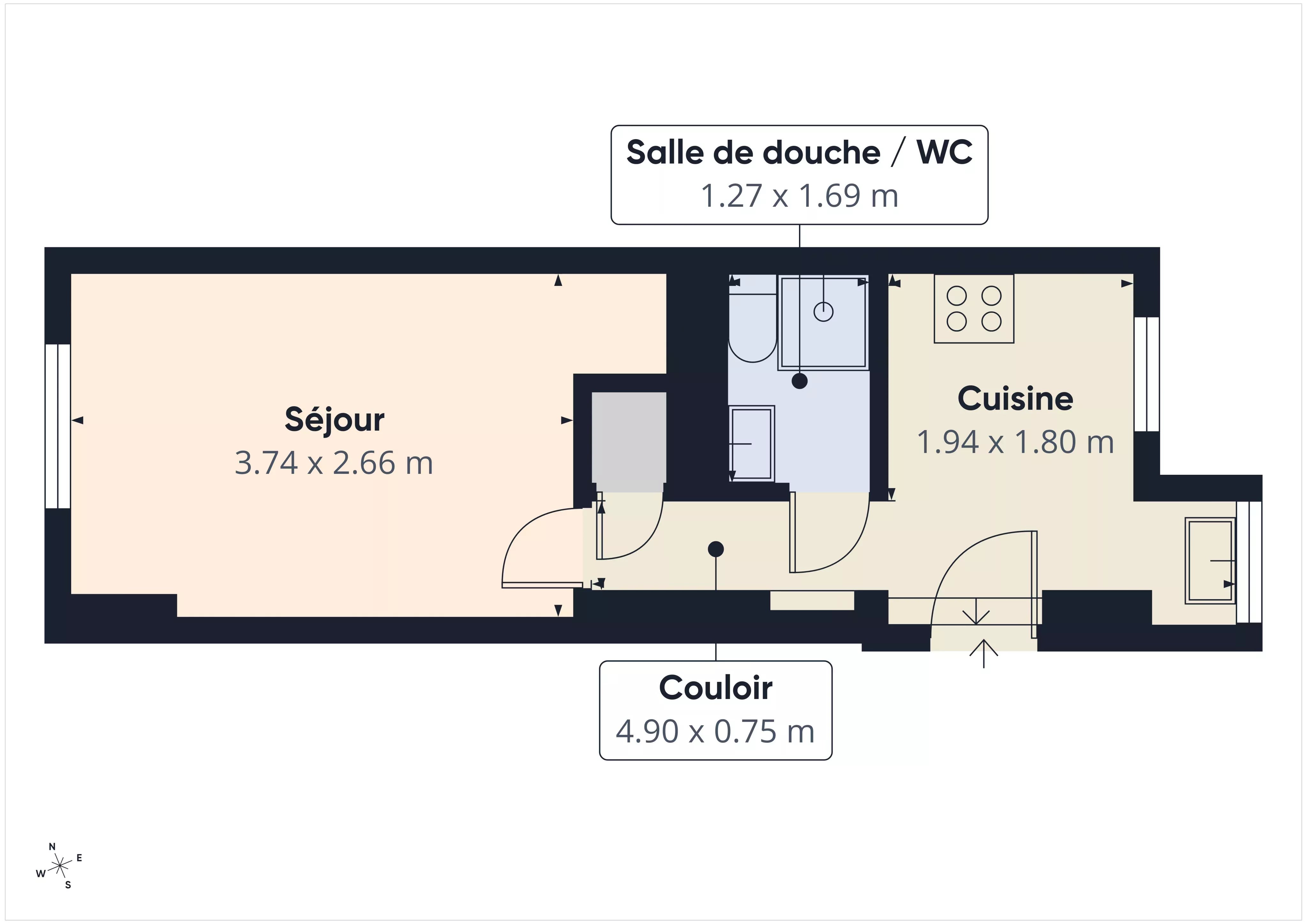 Appartement Studio - Bd Stalingrad - NICE Le Port - Photo 5