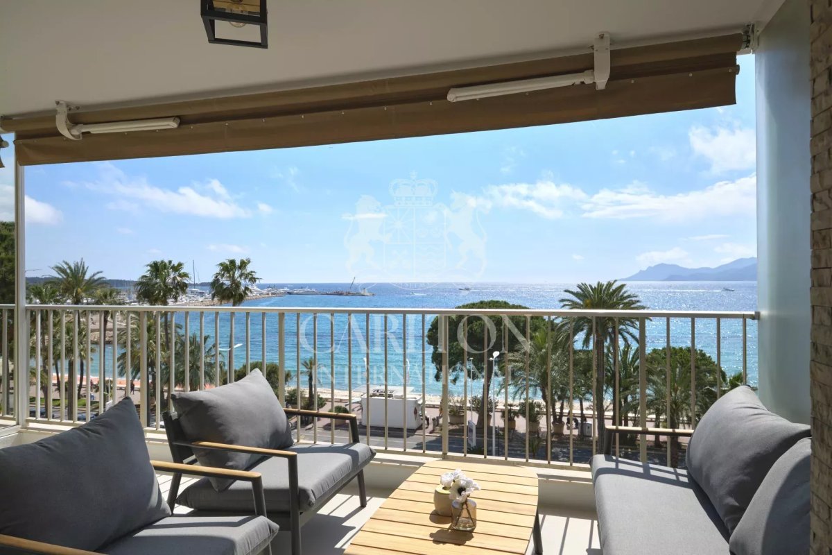 Croisette – Bel appartement rénové vue mer panoramique