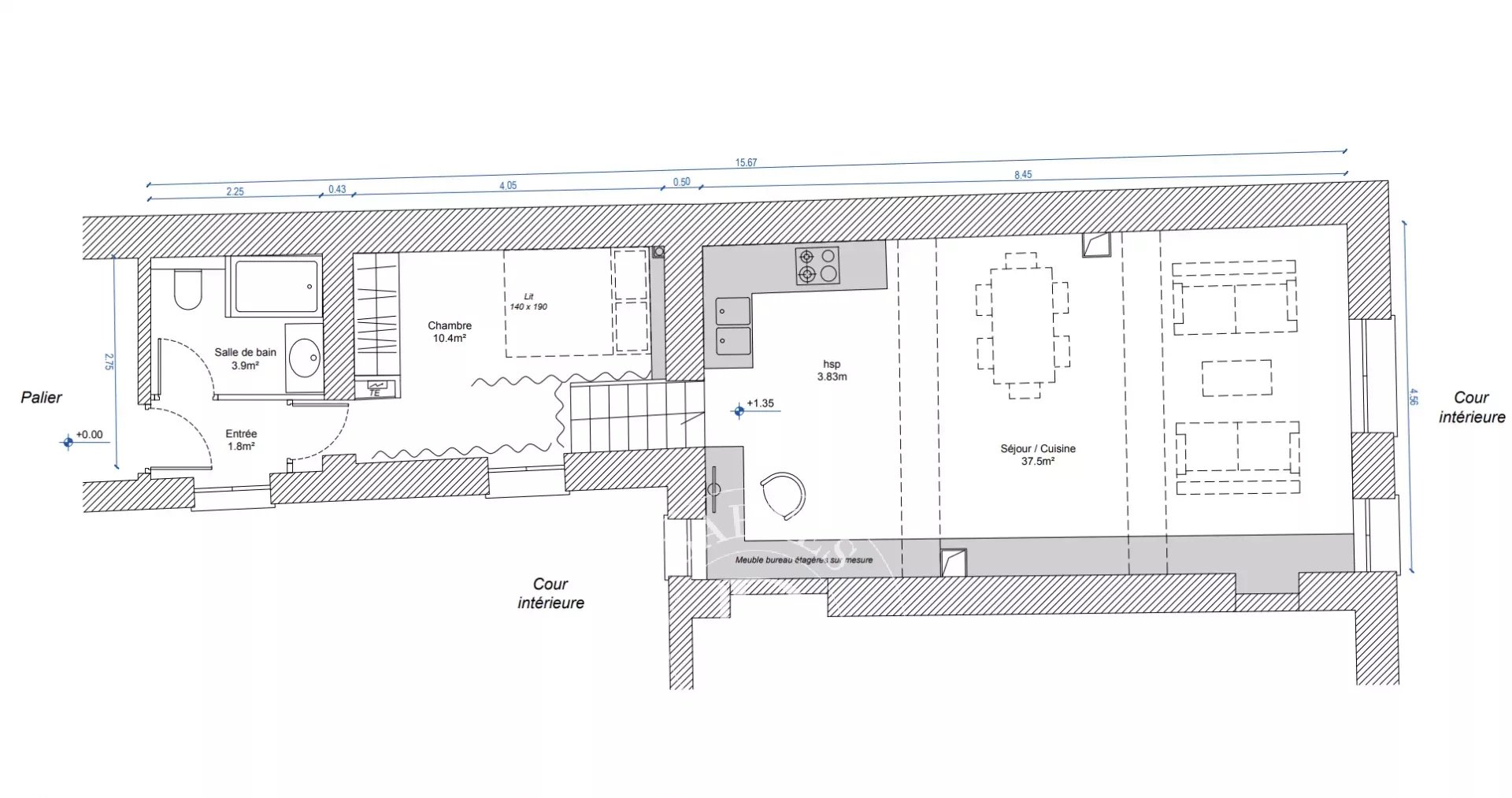 Daire Paris 3ème - picture 8