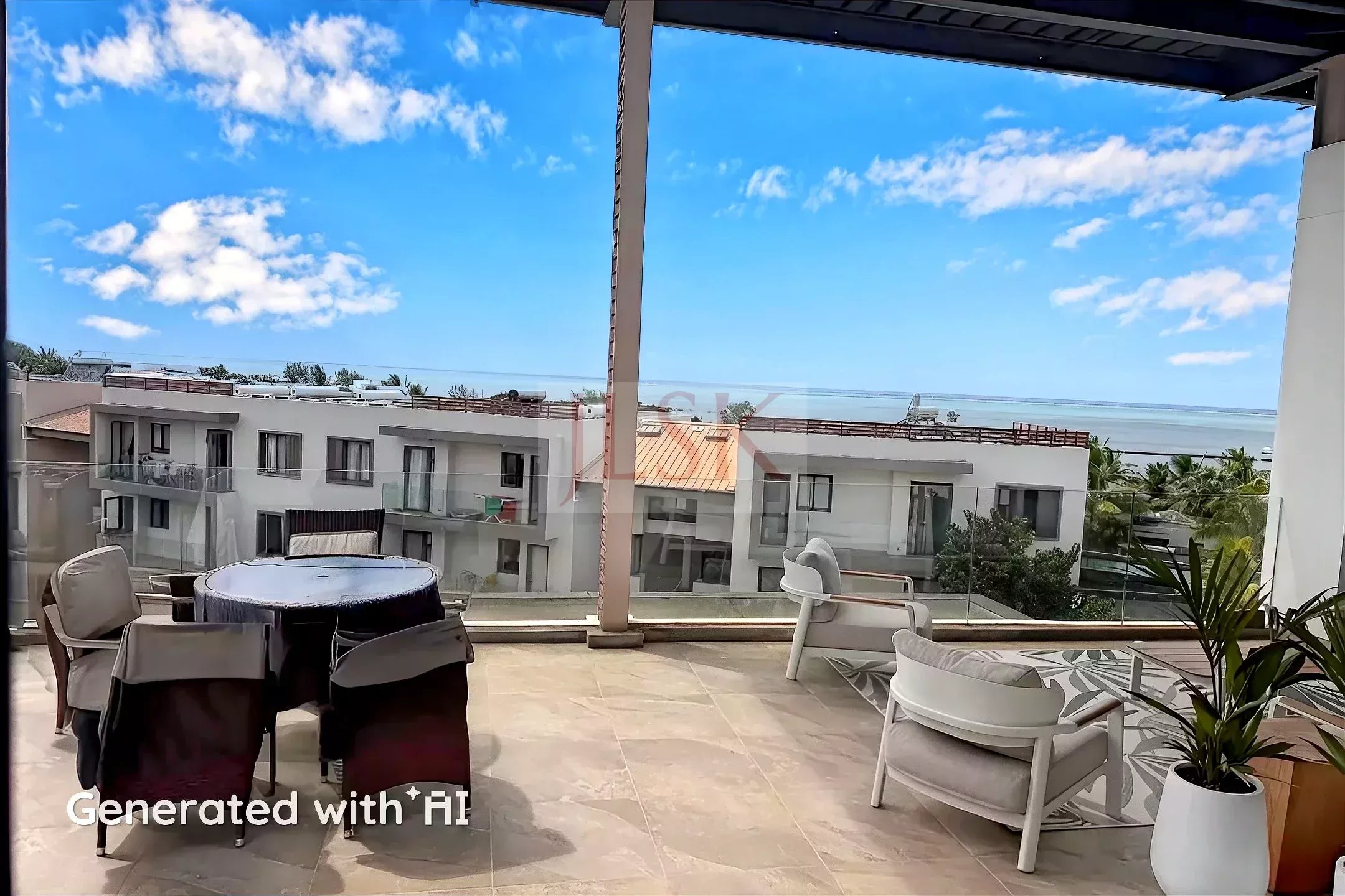 Luxurious 4-Bedroom Penthouse with Sea Views