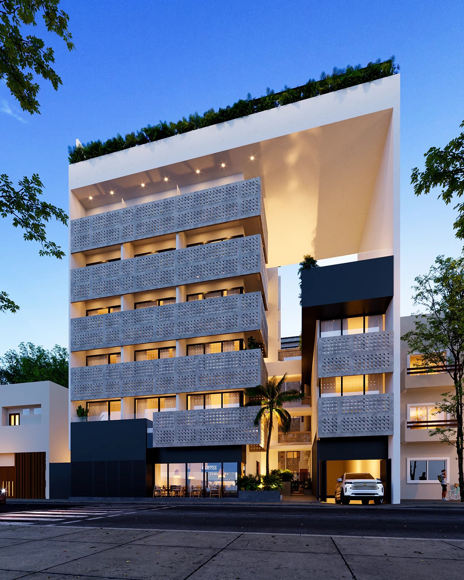 Venta de estudio con vista a patio tropical | canal de nado & acceso VIP a resorts | Playa del Carmen cerca de la 5ta Avenida