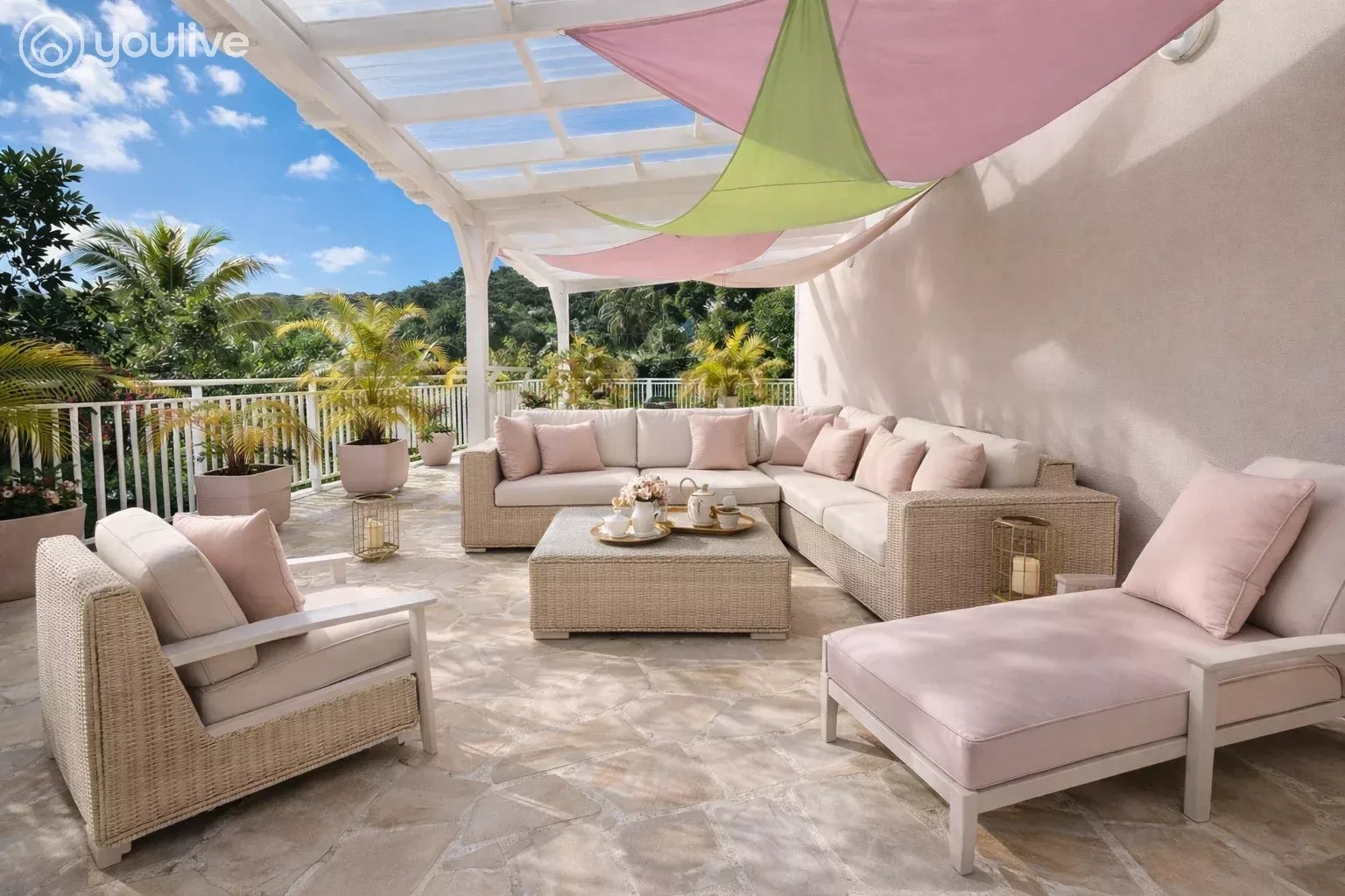 Villa T7 avec T4 et T3 indépendants, piscine au sel et aperçu mer