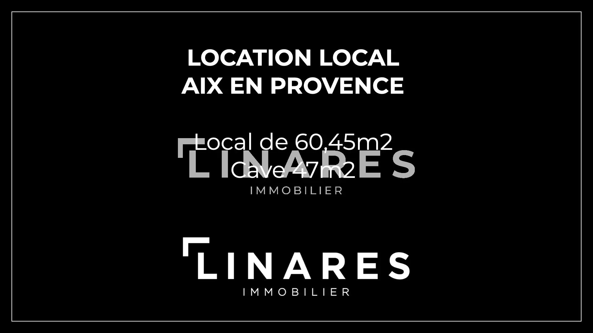 AIX LOCAL - local commercial de 60,45 m² + Cave 47 m² - Aix-en-Provence 13100