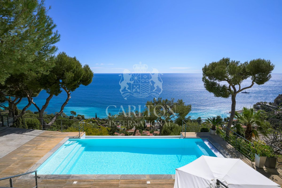Villakontemporär mit Panoramablick auf das Meer und großem Grundstück in Èze Bord de Mer