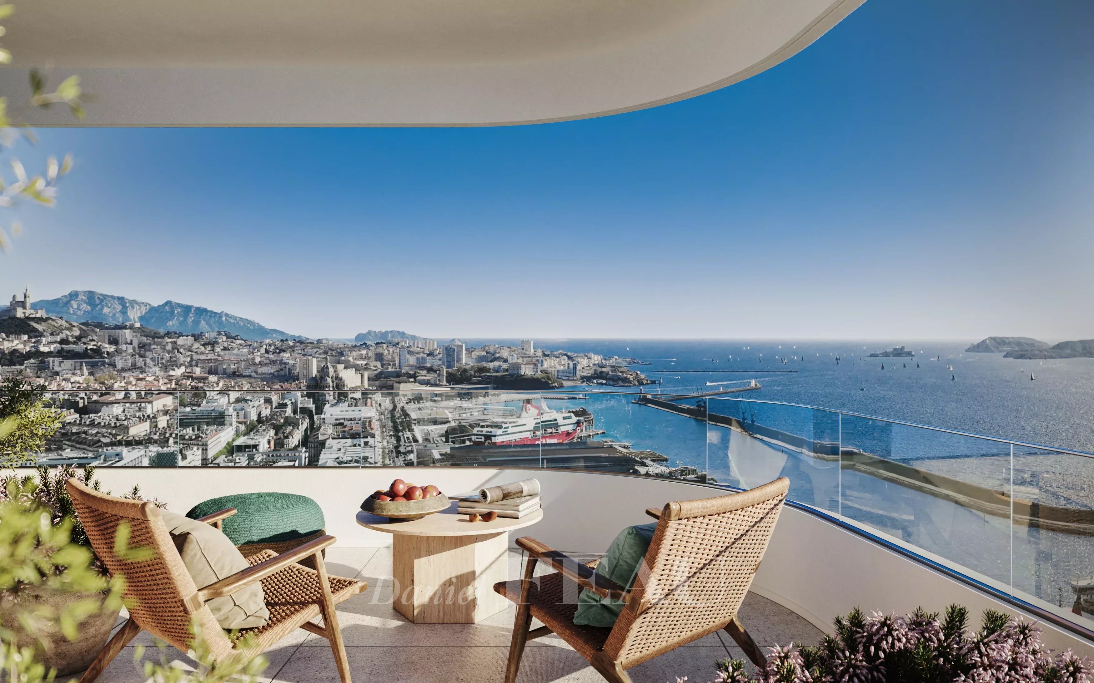 Marseille  M99 - appartement trois-pièces vue mer