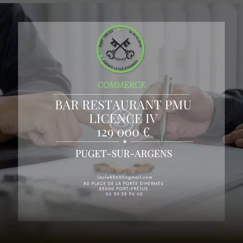 FOR SALE - Puget-sur-Argens - Bar Restaurant PMU Licence IV in Centre-Ville