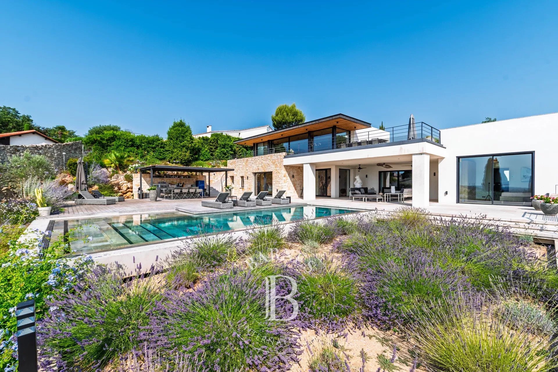 Walking distance from Biot - Stunning recent contemporary villa - Sea and village views - 6 bedrooms - picture 4