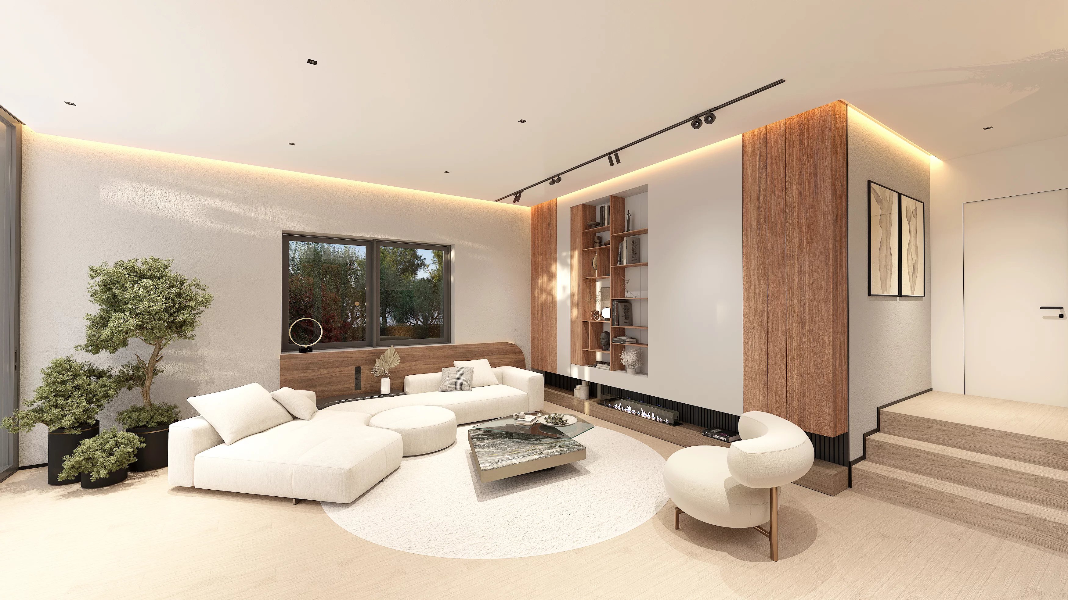 Magnificent apartment with private garden and swimming pool