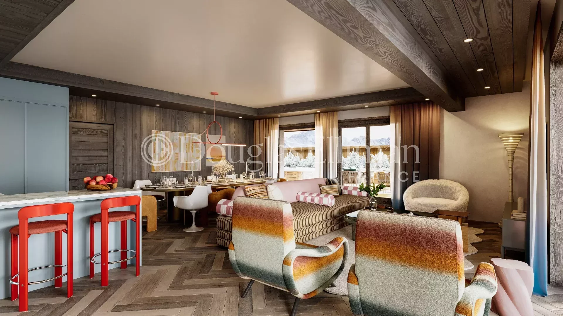 COURCHEVEL – Trois lodges de 5 chambres avec salle de cinéma - Image nᵒ2