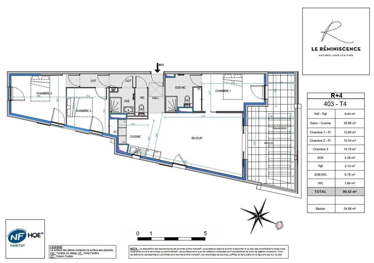 3 or 4 rooms new-build apartments close to the sea