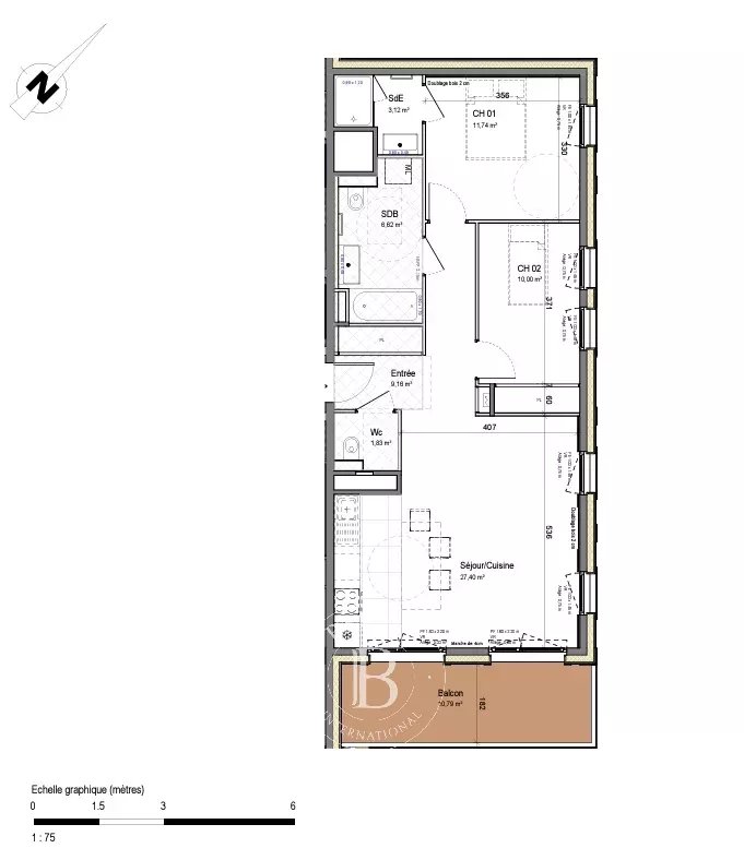 Photo of T3 | 69 m² | 2nd Floor with balcony, Parking, and Cellar