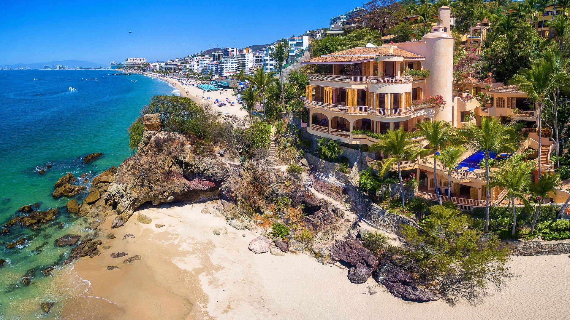 Mexique – Puerto Vallarta – Maison – Location saisonnière – 7 chambres – 16 personnes – 2079m2 – Bord de mer isolé