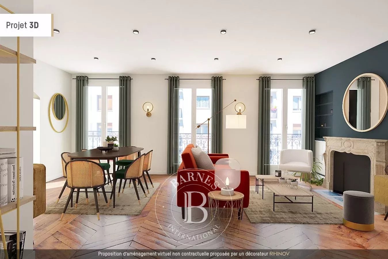 Paris 16 - Victor Hugo - Upper floor - 4 Bedrooms