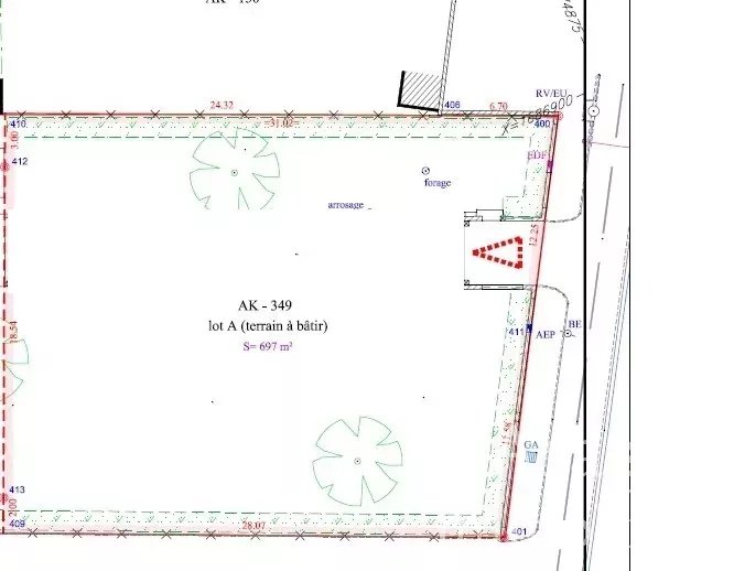 Plan terrain Espira de l'Agly