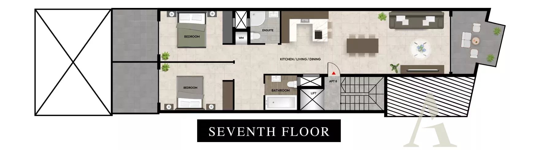 Stunning 7th Floor Apartment with Sea Views in Sliema