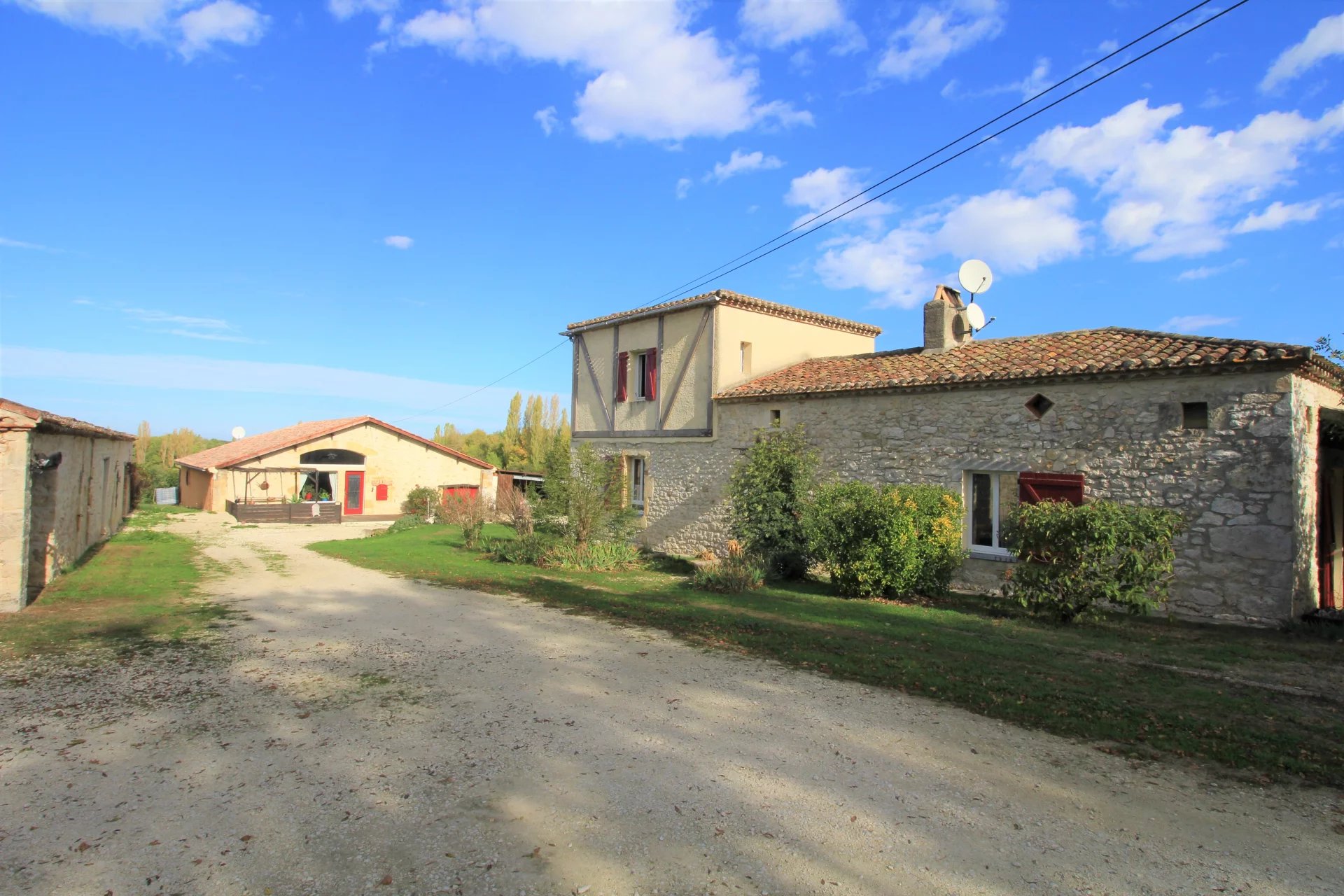 Two stone houses with pool in a beautiful setting