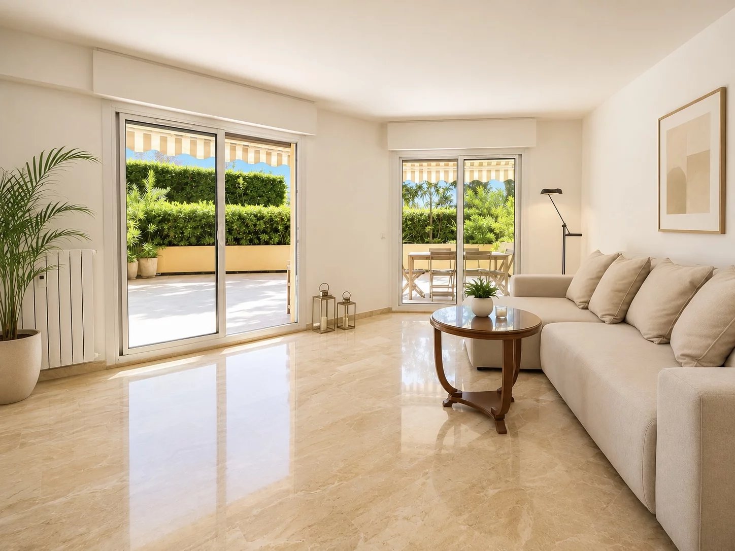CANNES PALM BEACH – Elegant 1-Bedroom Apartment with Sea View & Exceptional Terrace