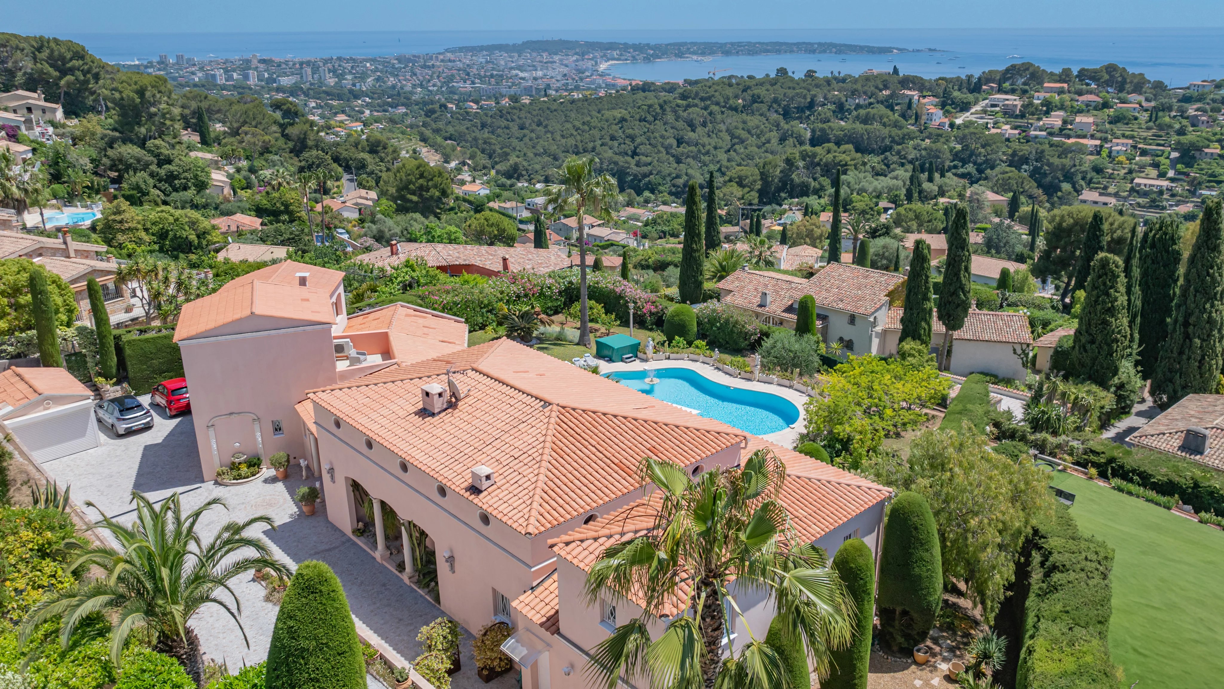 Mediterranean style villa with open sea view
