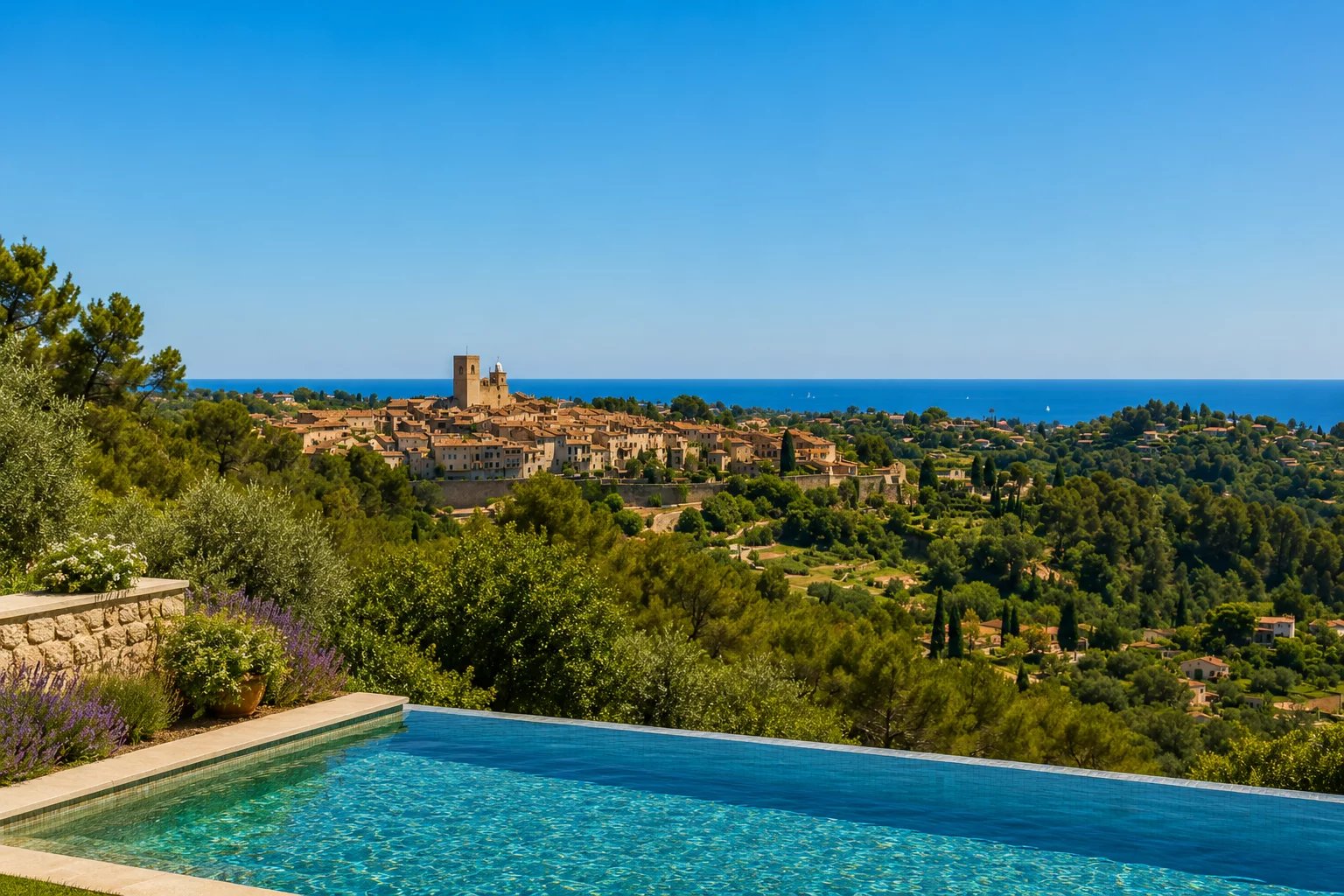 Saint-Paul-de-Vence - Premium villa with panoramic sea and village views