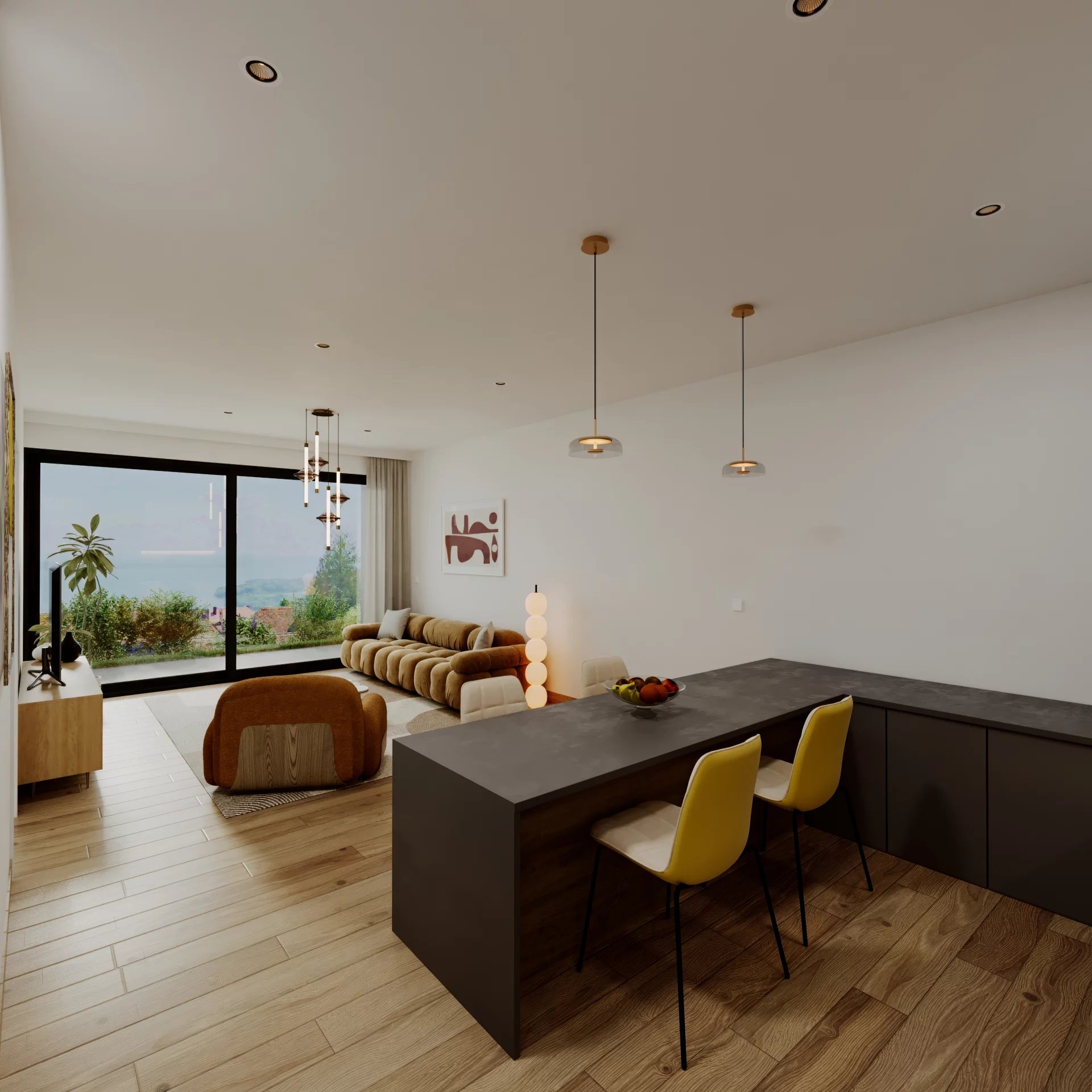 Appartement de 2.5 pièces à Corcelles avec vue lac et alpes