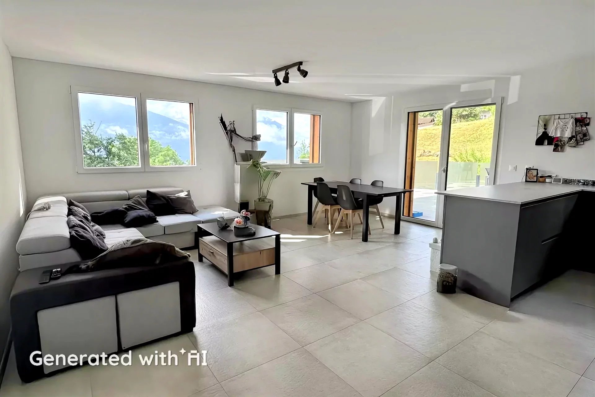 Modernes 4-Zimmer-Apartment mit Panoramablick in Ayent