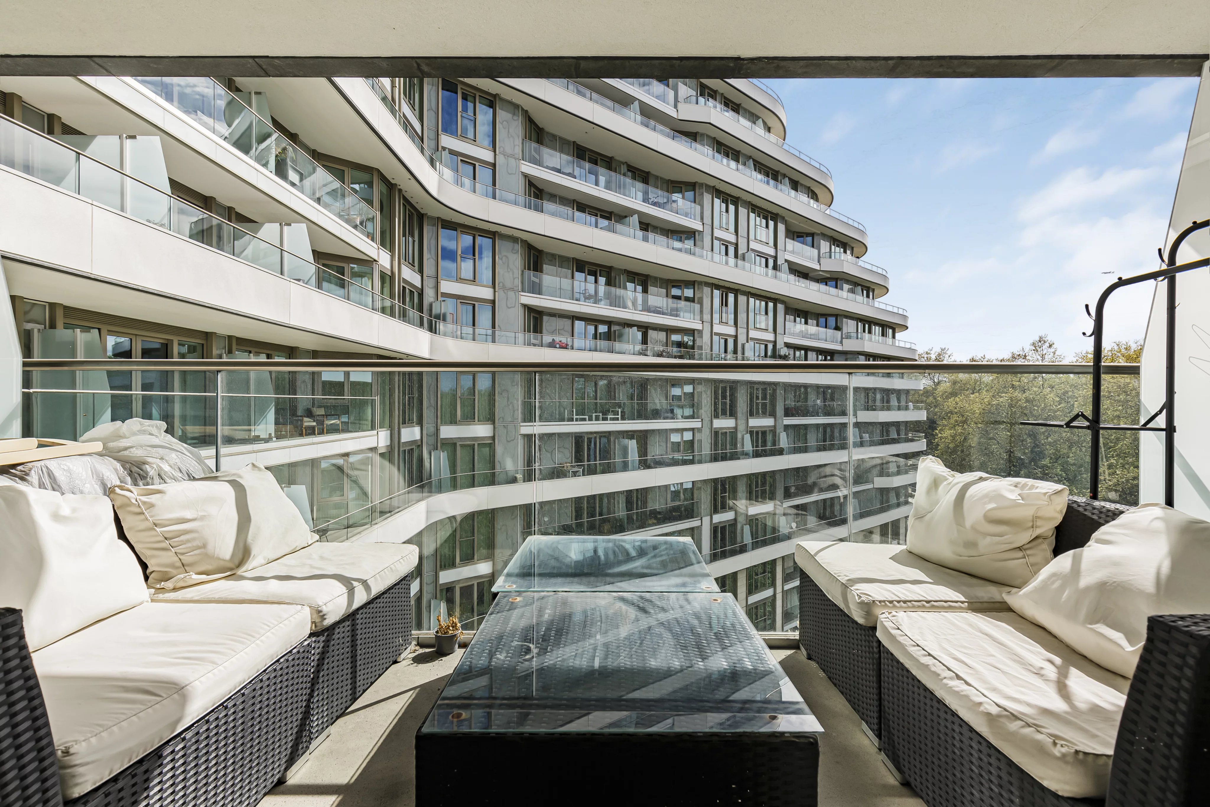 Two balconies. Over 1,000 sq ft. Moments from Battersea Park and the Power Station.