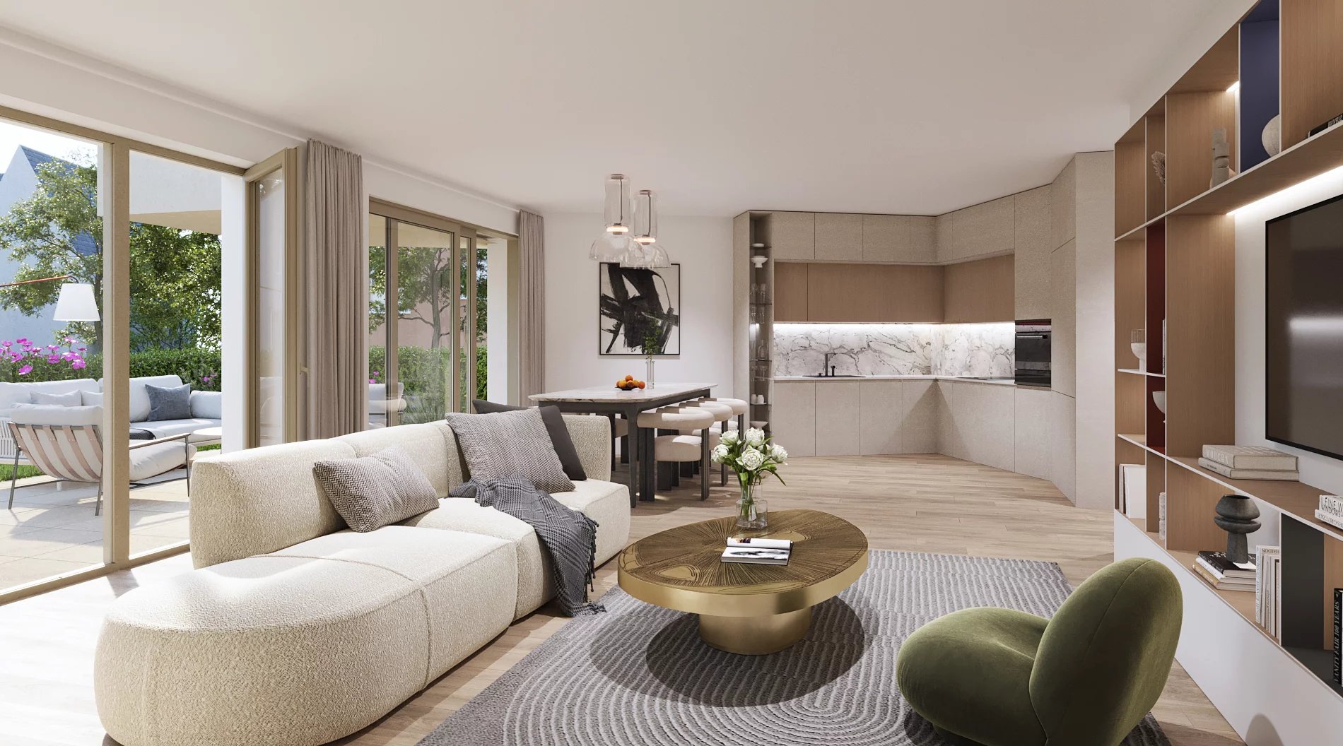 A VENDRE - Appartement 3 chambres à coucher avec jardin privatif – KEHLEN