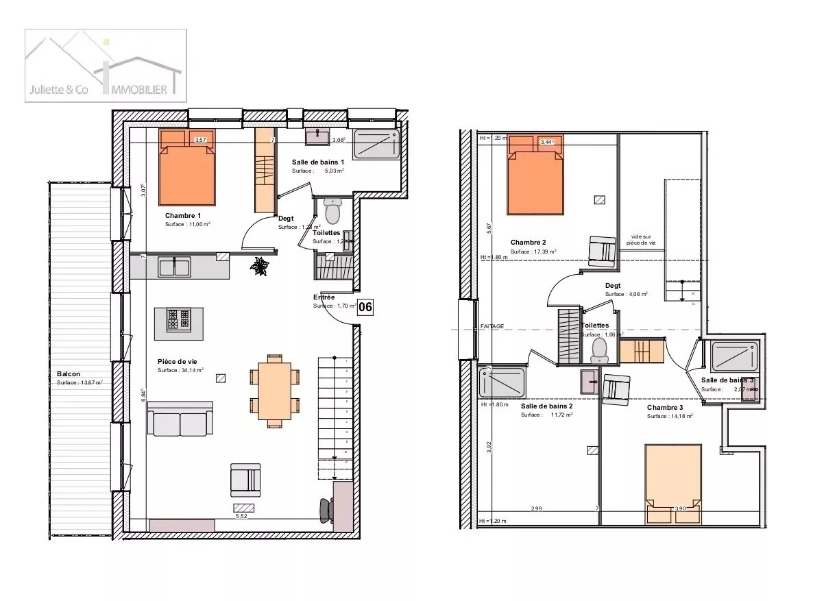 Photo of Three-bedroom duplex apartment